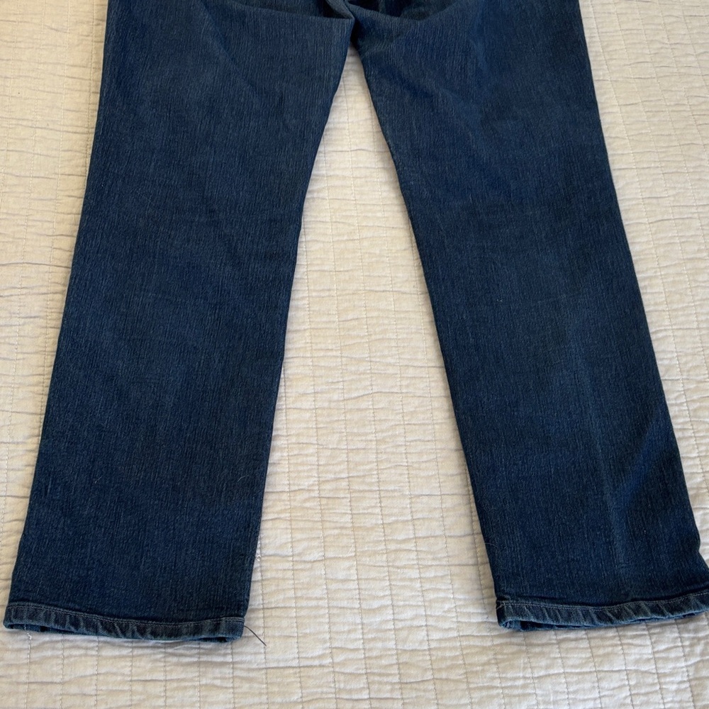 LOFT Curvy Straight Leg Jeans Dark Wash Size 30/10 - Picture 7 of 9